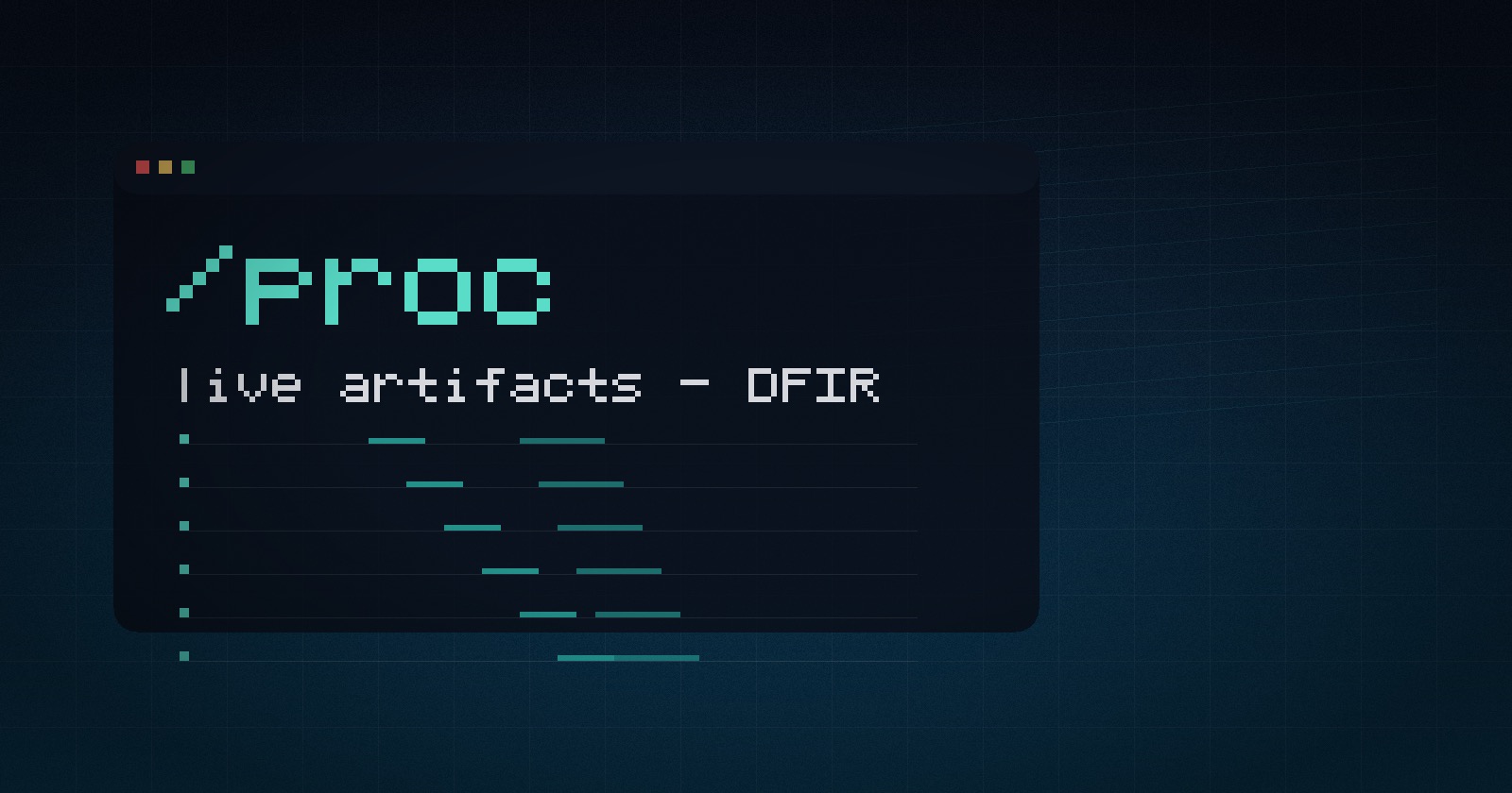 Cover: /proc live artifacts for DFIR